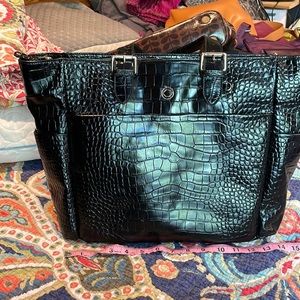 Gorgeous Kerikit Crocodile Tote/laptop bag- structures but not stiff!!
